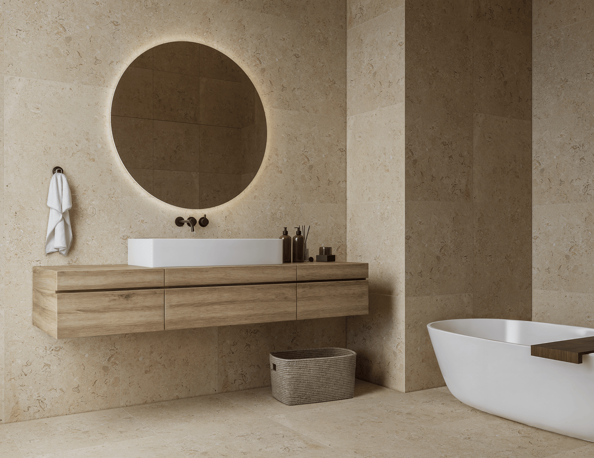 Aspö Kalk Ivory Matt Rect. 60x60 CM Klinker - Trendi Kakel - KakelExpress