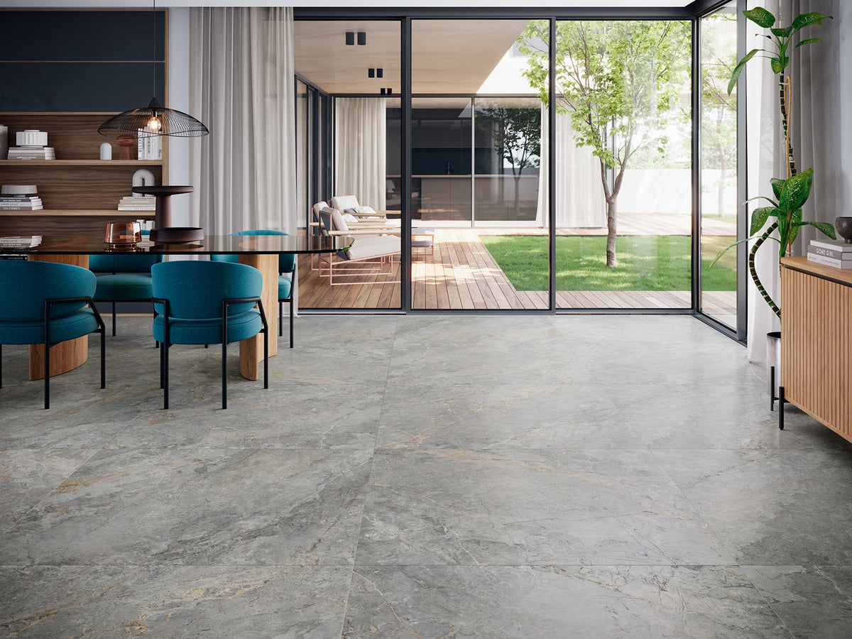 Aura Grey Marmor Matt Rect. 60x60 CM Klinker - Trendi Kakel - KakelExpress