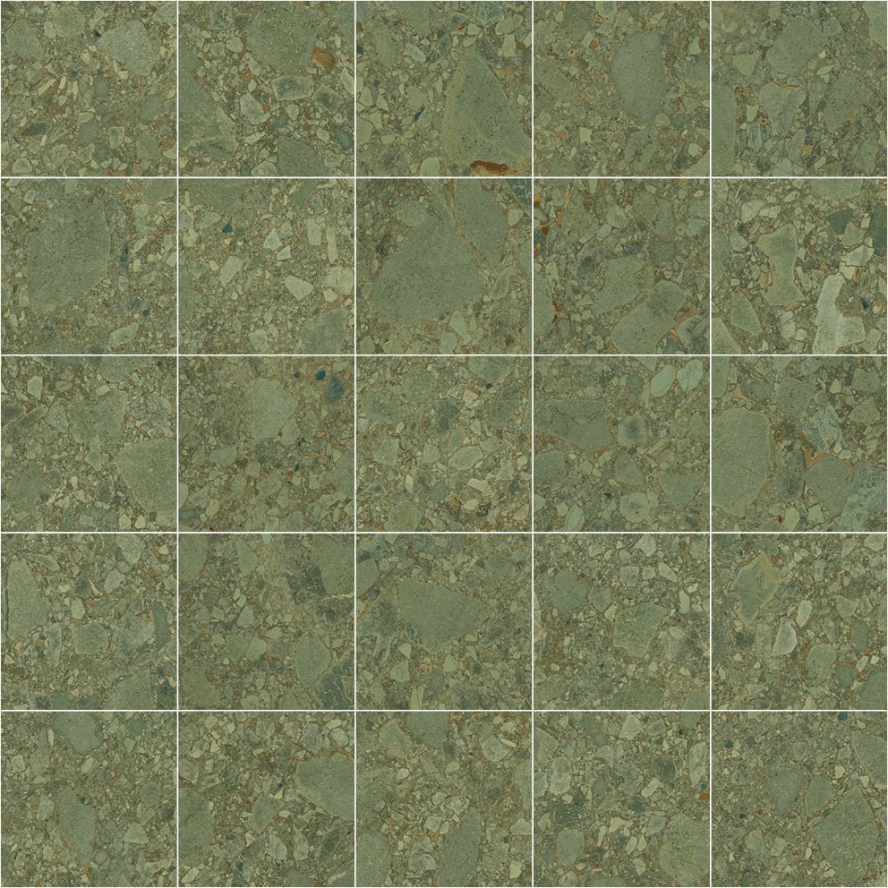 Color Green Terrazzo Matt Rect. 60x60 CM Klinker - Trendi Kakel - KakelExpress