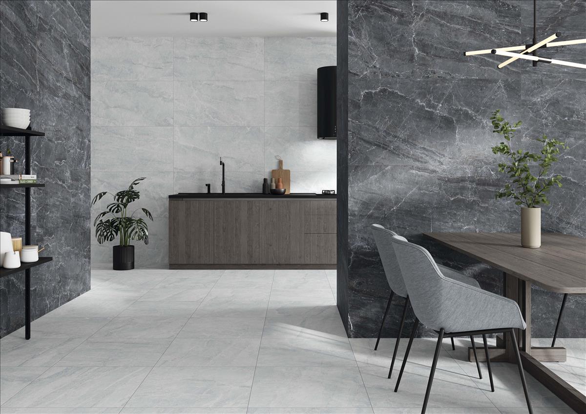 Elegant Marble Dark Grey Matt Rect. 60x60 CM Klinker - Trendi Kakel - KakelExpress