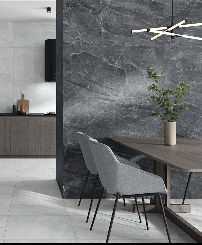 Elegant Marble Dark Grey Matt Rect. 60x60 CM Klinker - Trendi Kakel - KakelExpress