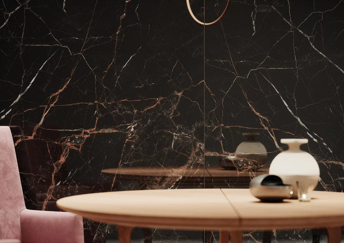 Midnight Marble Black Rect. 60x60 CM Klinker - Trendi Kakel - KakelExpress