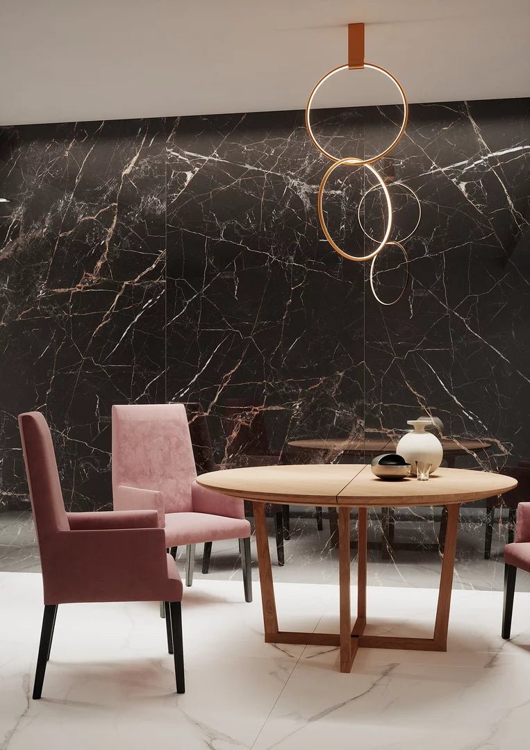 Midnight Marble Black Rect. 60x60 CM Klinker - Trendi Kakel - KakelExpress