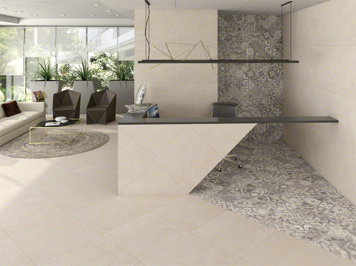 Nassau - R Crema Matt Rect. 80x80 CM Klinker - Vives - KakelExpress