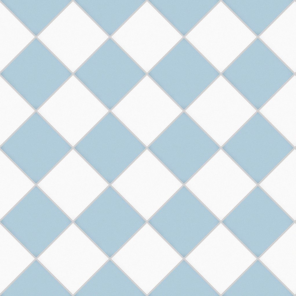 Schackrutigt Vit/Ljusblå 20x20 CM Klinker - Trendi Kakel - KakelExpress