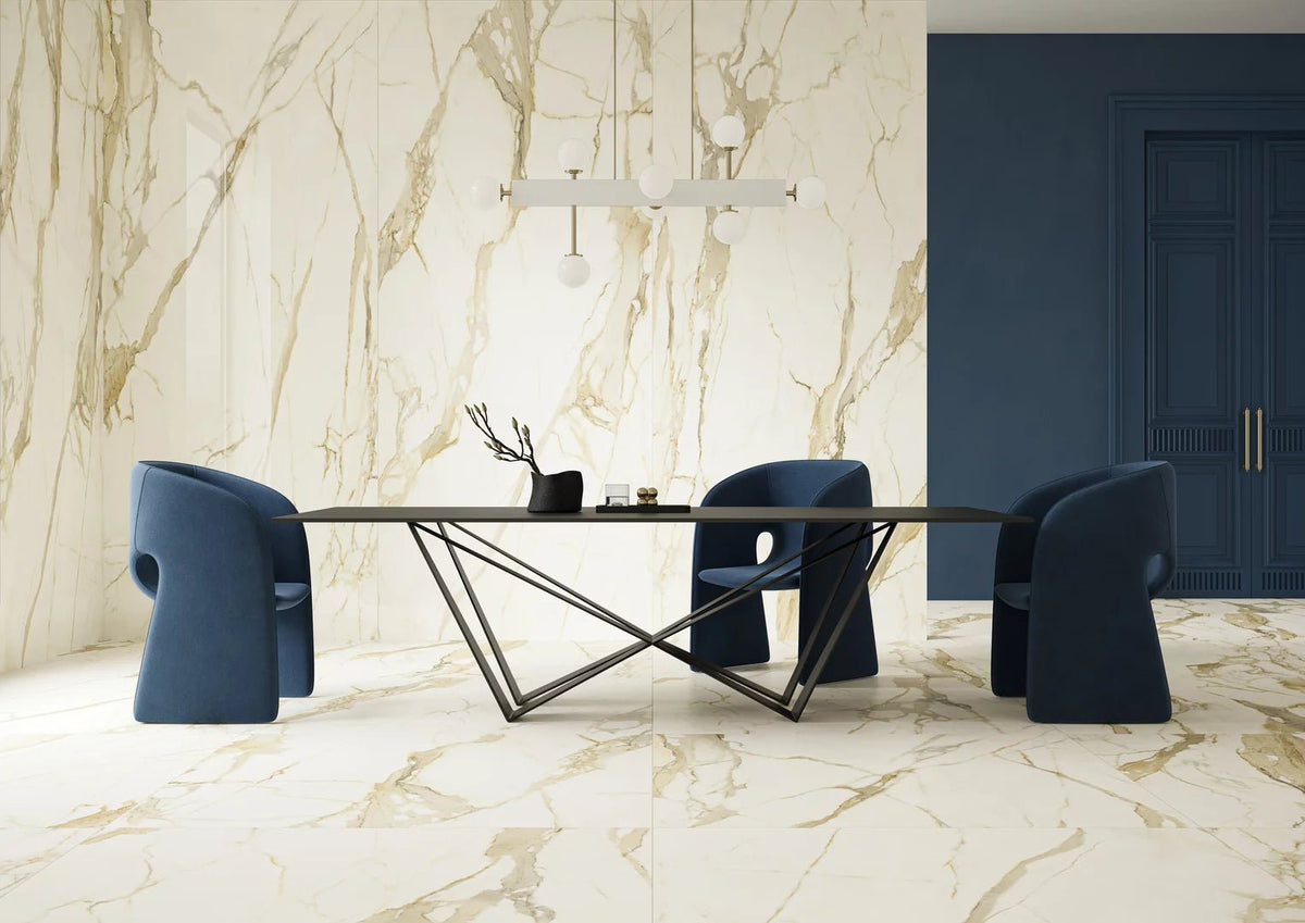 Sevilla Marble Gold Blank Rect. 60x60 CM Klinker - Trendi Kakel - KakelExpress