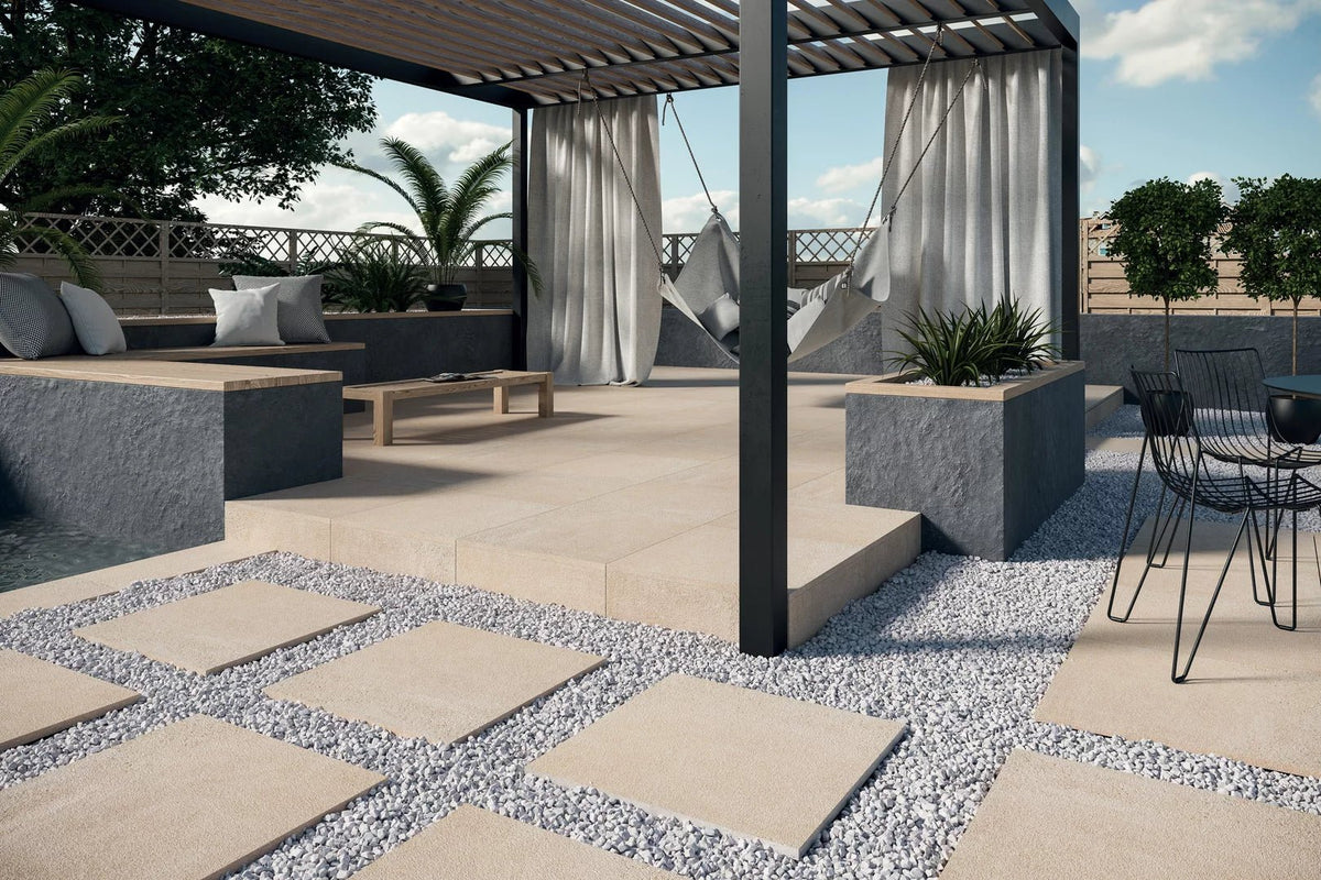 Stone Optimal Beige 60x60 CM Uteklinker (20MM i tjocklek) - Trendi Kakel - KakelExpress