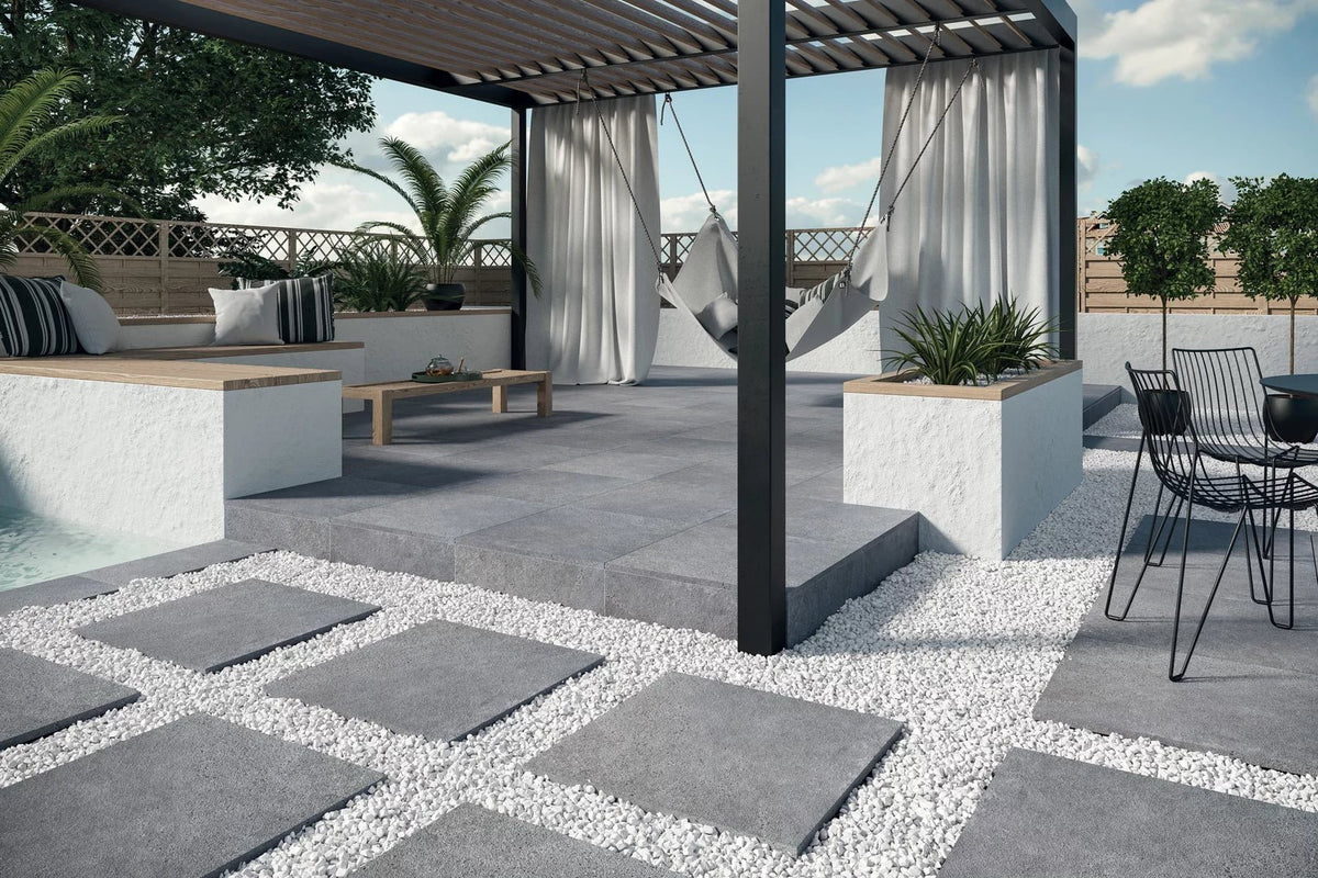 Stone Optimal Grafit 60x60 CM Uteklinker (20MM i tjocklek) - Trendi Kakel - KakelExpress