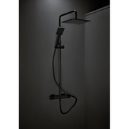 Takdusch Mix Slim Square 160CC Svart med 300x300 duschhuvud Hafa - Hafa - KakelExpress