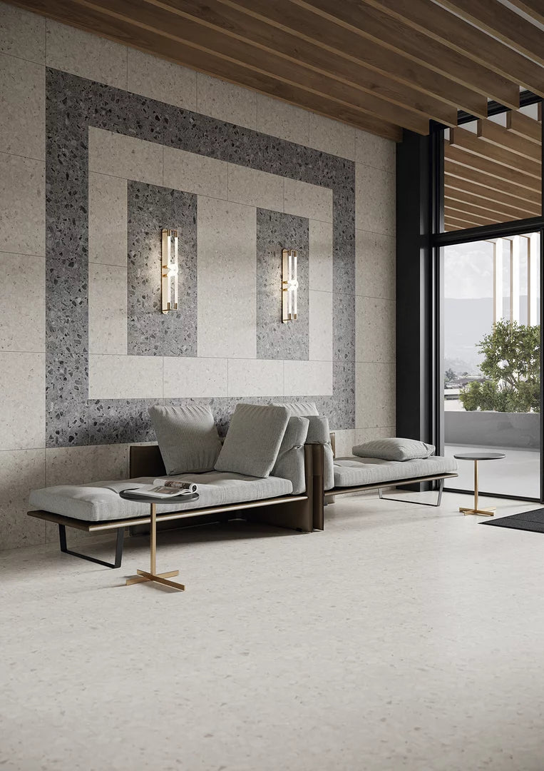 Terrazzo Grå Matt Rect. 60x60 CM Klinker - Trendi Kakel - KakelExpress