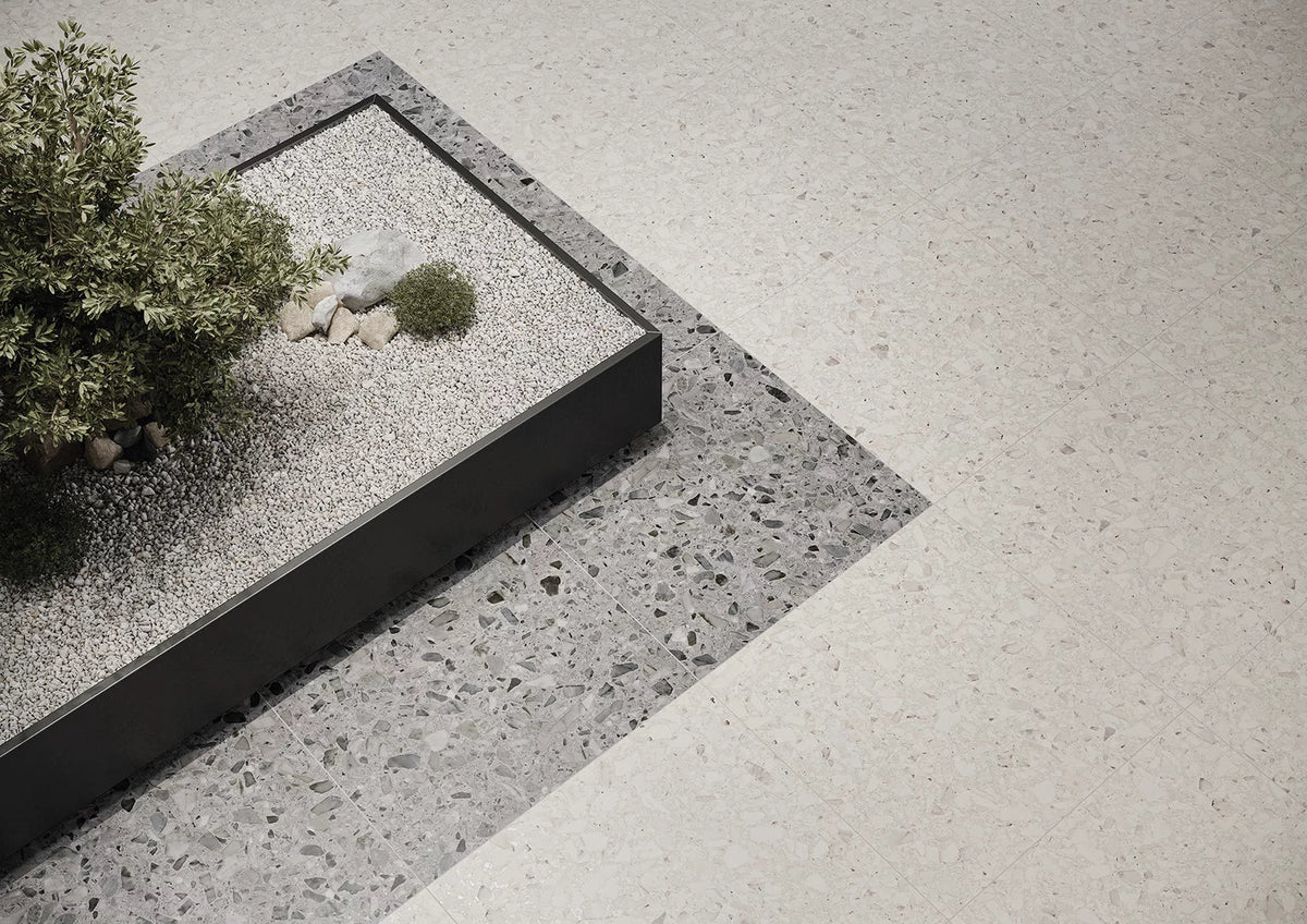 Terrazzo Vit Matt Rect. 60x60 CM Klinker - Trendi Kakel - KakelExpress