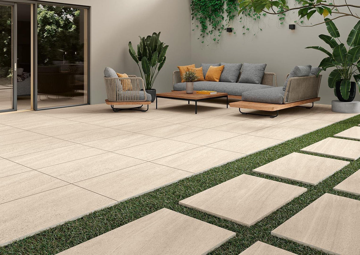 Carleen Sand 2.0 60x60 CM Uteklinker (20MM i tjocklek) - Trendi Kakel - KakelExpress