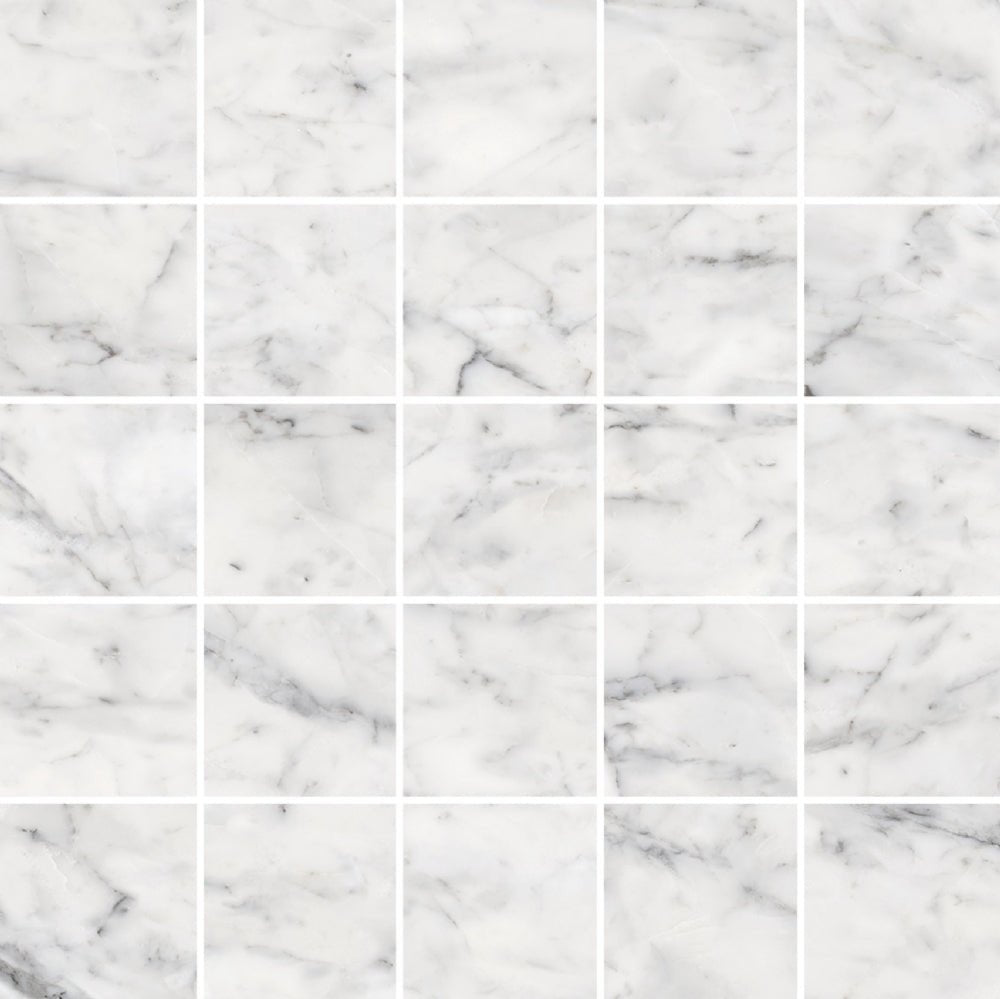 Carrara Marmor Blank 5x5 CM Mosaik - Lhådös Kakel - KakelExpress