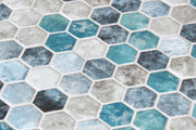 Frisia Silver Hexagon ø 25 MM Mosaik - tidlöst - KakelExpress