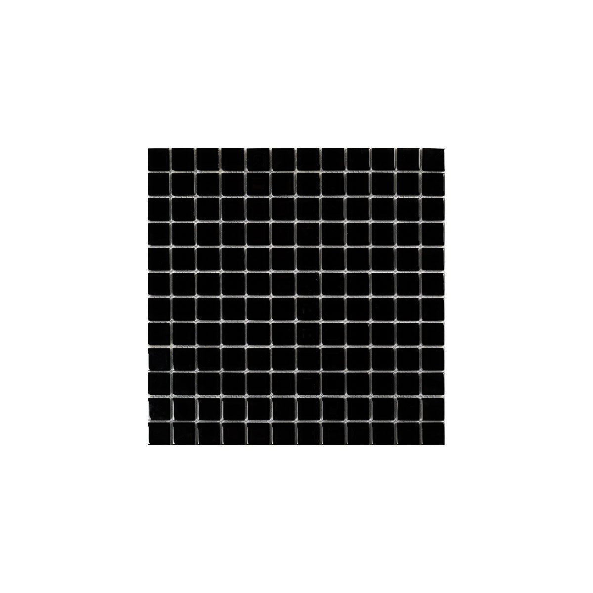 Kristall Svart 23×23 MM Mosaik - tidlöst - KakelExpress
