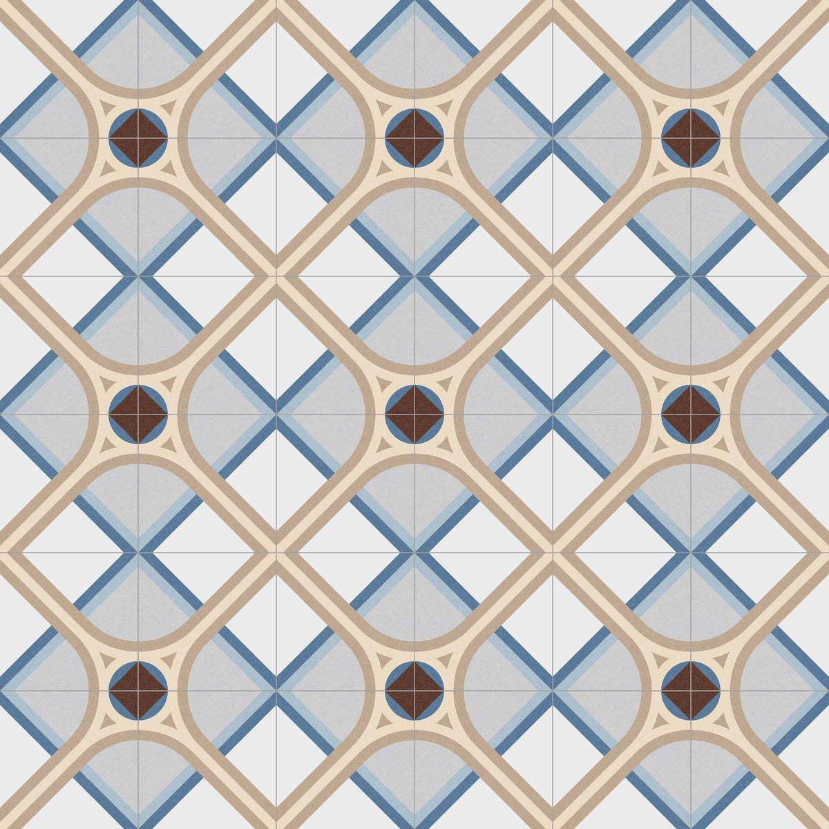 Montaner Azul 20x20 CM Marockanskt mönster - Vives - KakelExpress