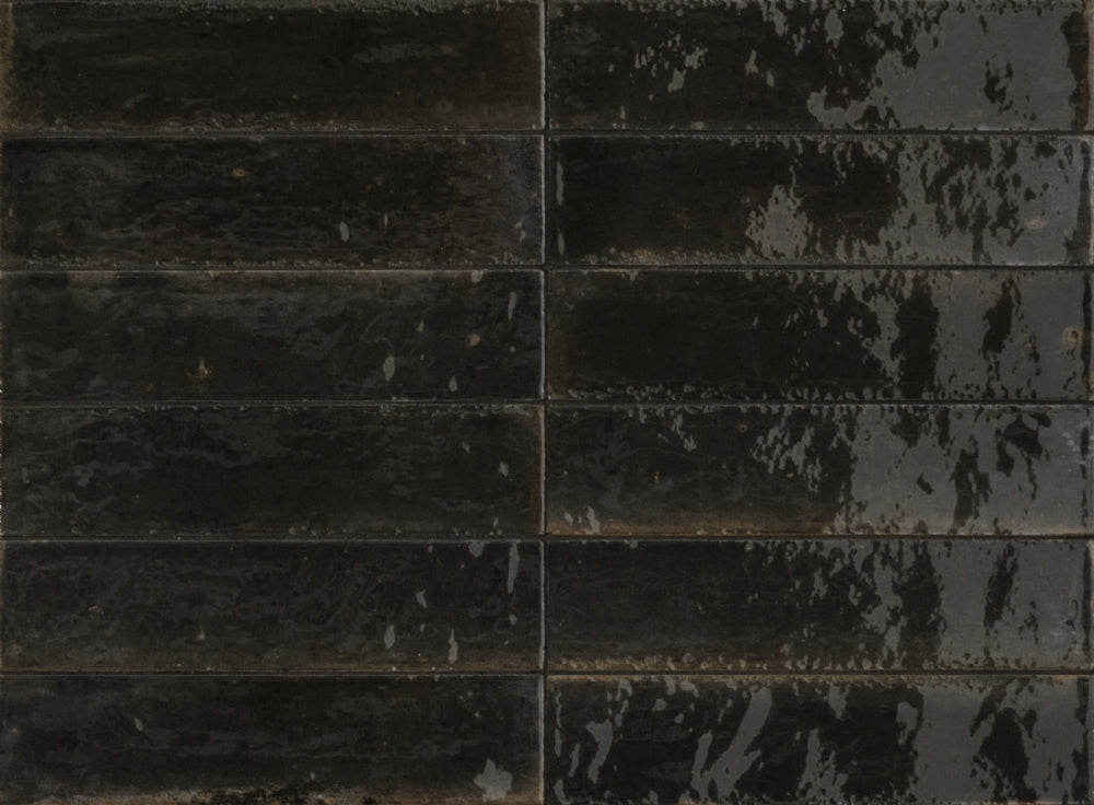 Monza Black 6x24 CM Klinker - Lhådös Kakel - KakelExpress
