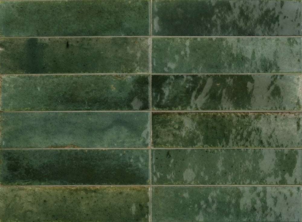 Monza Green 6x24 CM Klinker - Lhådös Kakel - KakelExpress