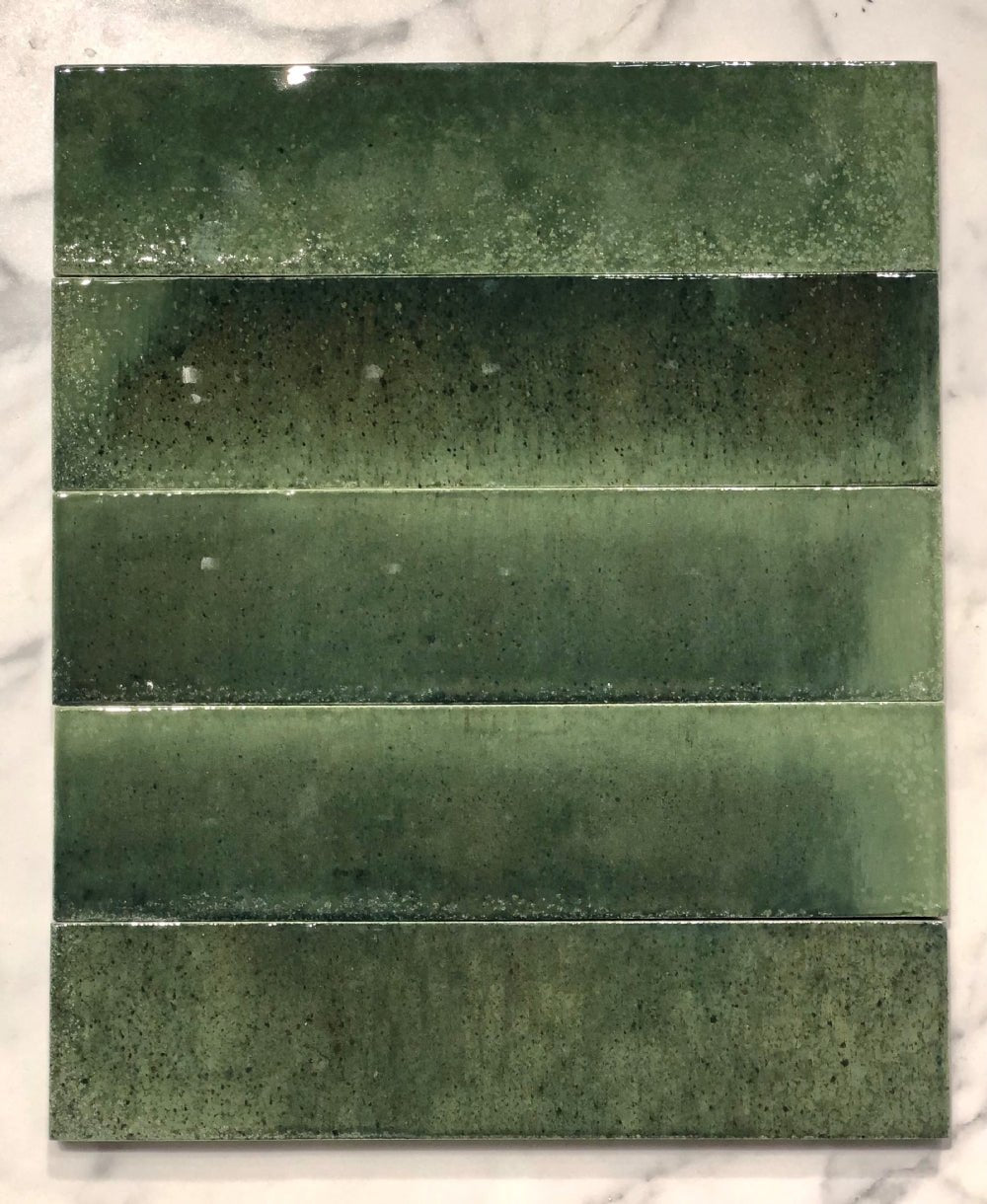 Monza Mossgreen 6x24 CM Klinker - Lhådös Kakel - KakelExpress