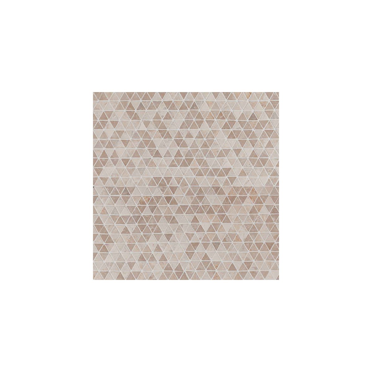 Naturstensmosaik Triangle Mini Vit 28x28x28 MM - tidlöst - KakelExpress