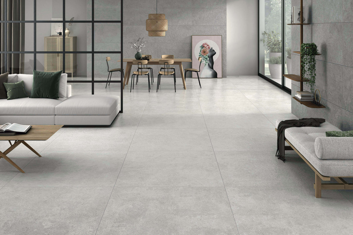 Öland Kalk Ljusgrå Matt 60x120 CM Klinker - Trendi Kakel - KakelExpress