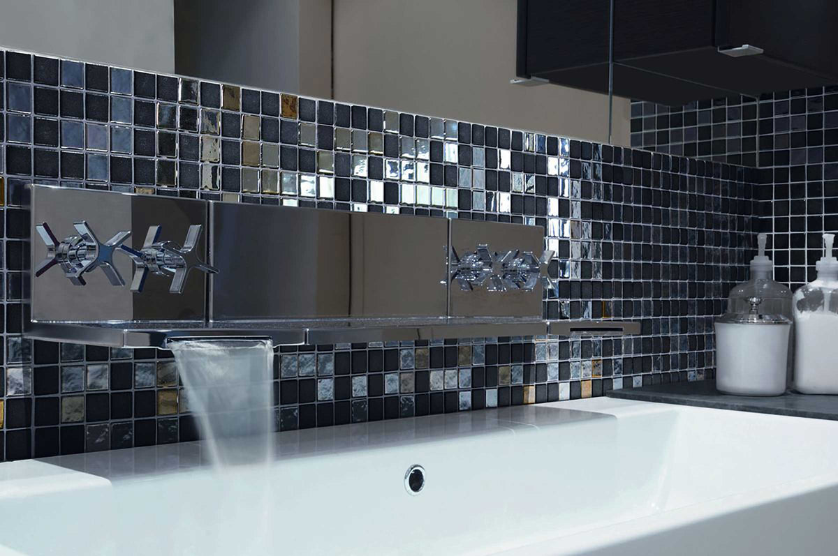 Stoneglass Opalo 25x25 MM Mosaik - tidlöst - KakelExpress